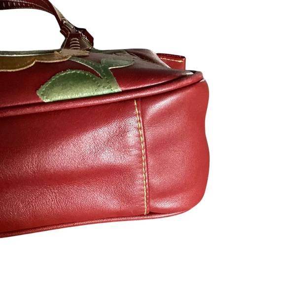 Isabella Fiore Leather Multicolored Handbag Floral Design Shoulder Bag - Picture 9 of 16